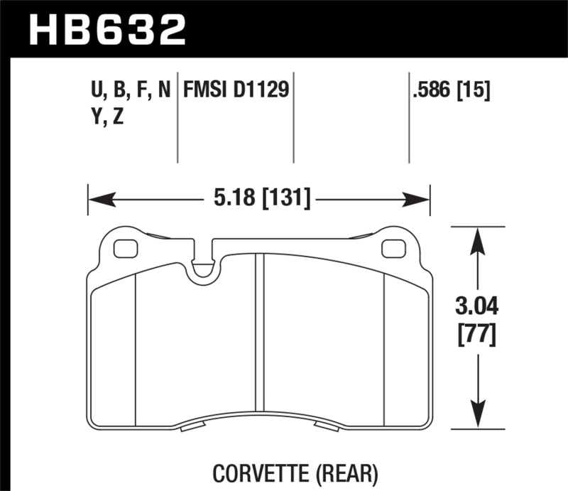 Hawk 2007-2015 Volkswagen Tourareg Base/V6/V6-Sport/TDI HPS 5.0 Performance Rear Brake Pads thumbnail 3