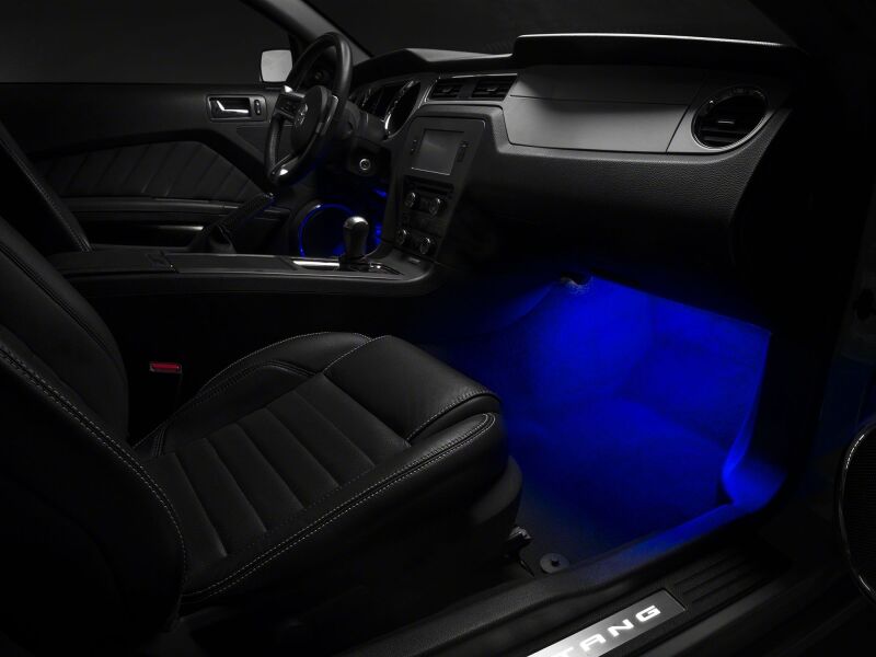Raxiom 05-14 Ford Mustang LED Footwell Lighting Kit- Blue thumbnail 2