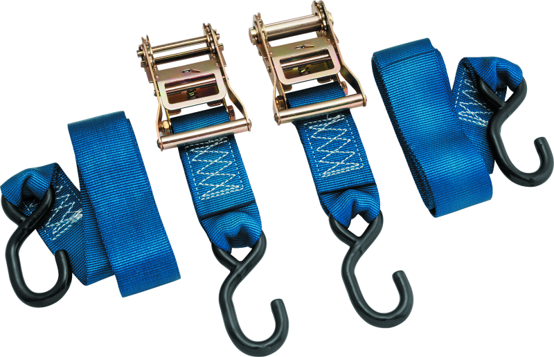 BikeMaster 2x84in Ratchet Tiedown Pair - Blue thumbnail 3