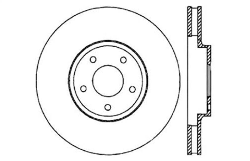 StopTech 08-09 Infiniti EX35 / 05-08 G35 / 09 G37 / 06-09 M35/M45 Drilled Left Front Rotor thumbnail 4