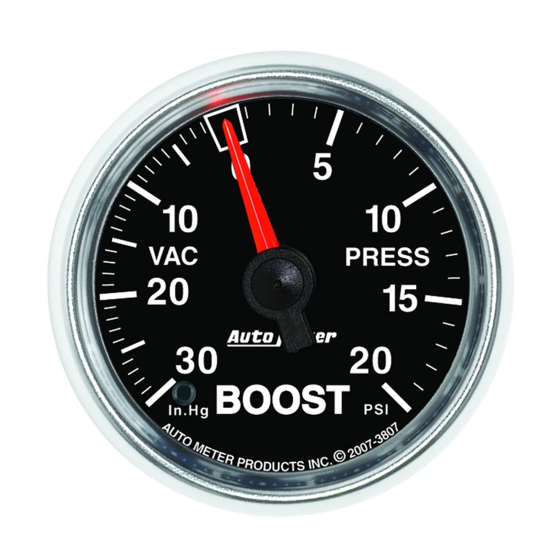 Autometer GS 52mm 30 in Hg/20 psi Mechanical Vacuum/Boost Gauge thumbnail 8