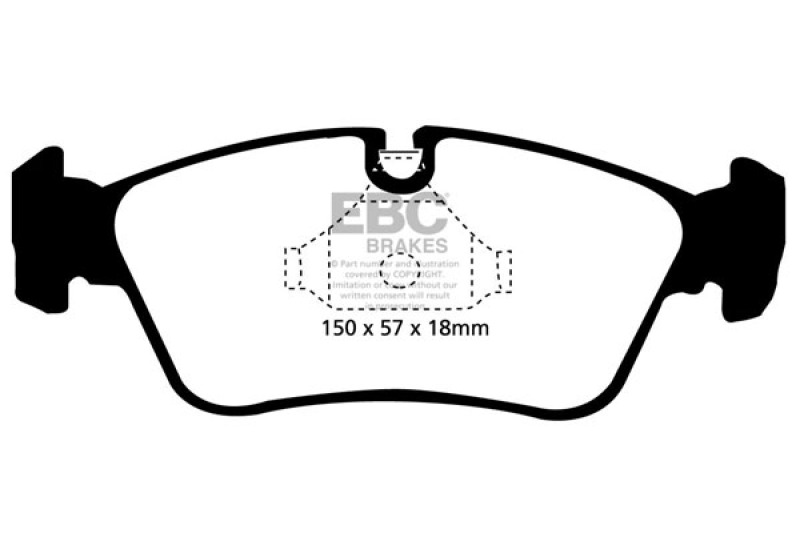 EBC 99-02 BMW Z3 2.5 Redstuff Front Brake Pads thumbnail 4