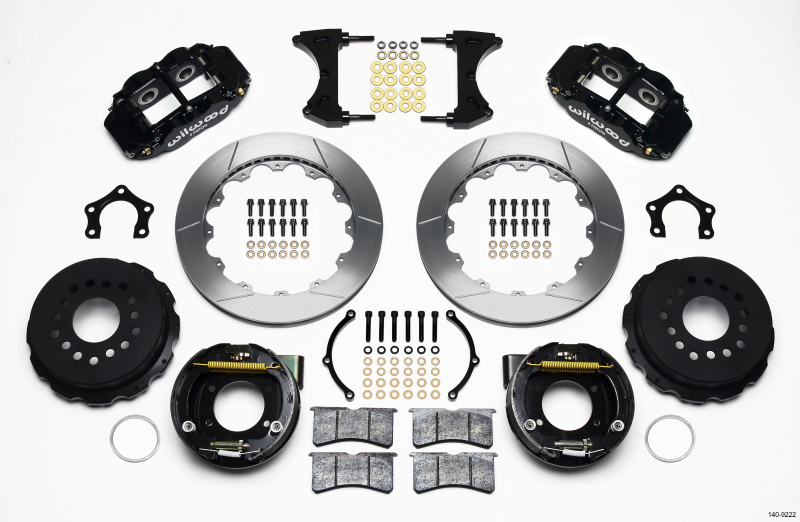 Wilwood Narrow Superlite 4R Rear P-Brk Kit 12.88in Mopar/Dana 2.36in Off w/Snap Ring Bearing