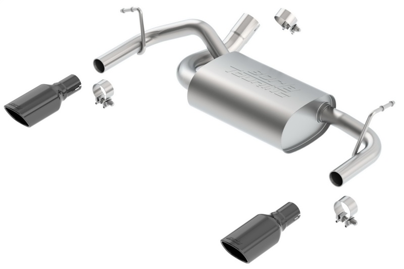 Borla 12-16 Jeep Wrangler 3.6AT/MT 4WD 2+4DR S/ SQ /RL/AC SR 2.5in, 2in Tip 3.5 sqx8 Black Chrome thumbnail 6