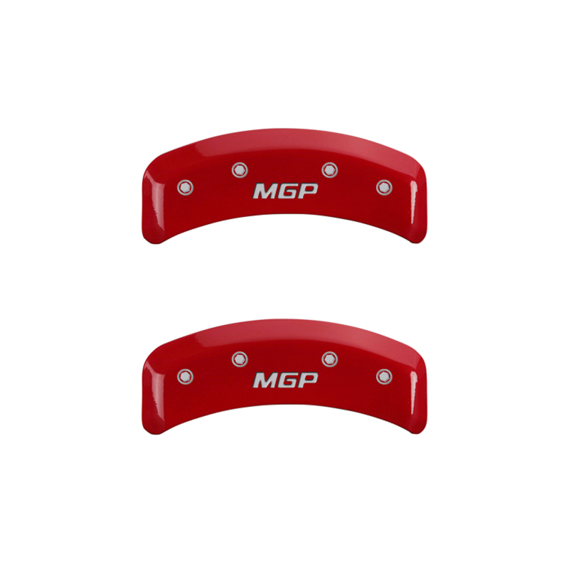 MGP 4 Caliper Covers Engraved Front & Rear MGP Red Finish Silver Char 1988 Chevrolet Corvette thumbnail 7
