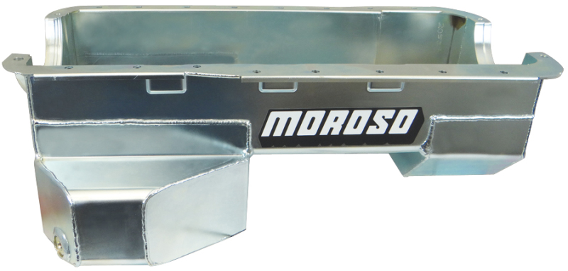 Moroso Ford 351W (w/Rear Sump & Billet End Seals) Road Race Baffled Wet Sump 7qt 7.5in Steel Oil Pan thumbnail 7