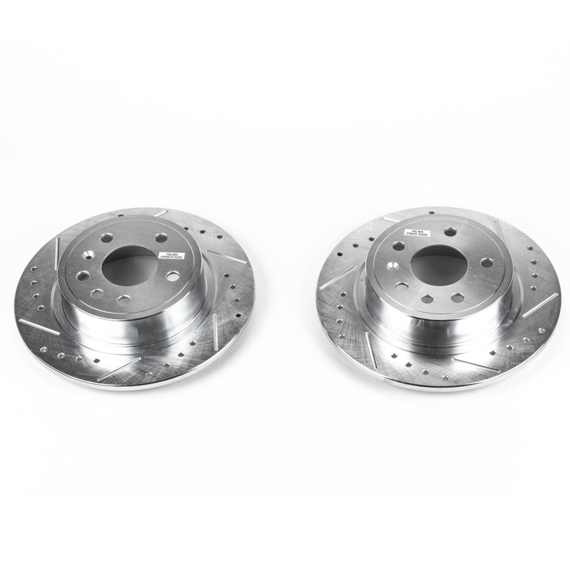 Power Stop 99-10 Saab 9-5 Rear Evolution Drilled & Slotted Rotors - Pair