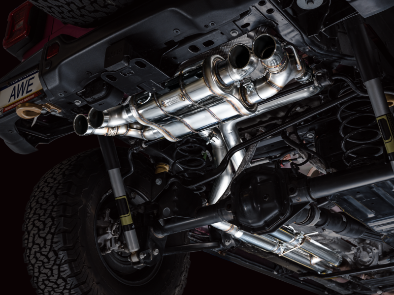 AWE Tuning 21+ Wrangler 392 Switchpath Cat-Back Exhaust- Quad BashGuards thumbnail 6