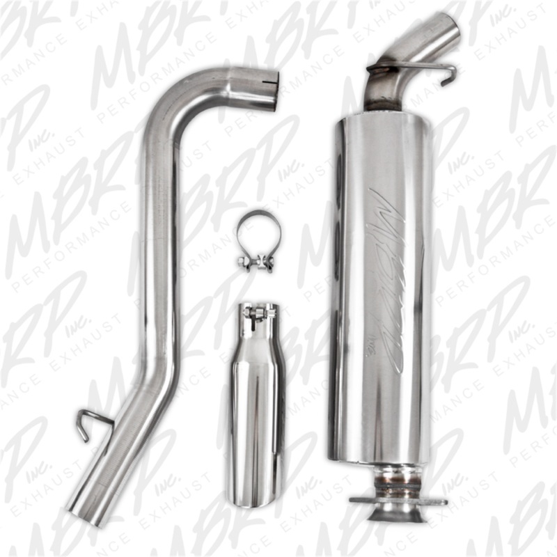 MBRP 2000-2006 Jeep Wrangler (JK) Inline-4 2.5L Inline-6 4.0L Cat Back Single Side thumbnail 4