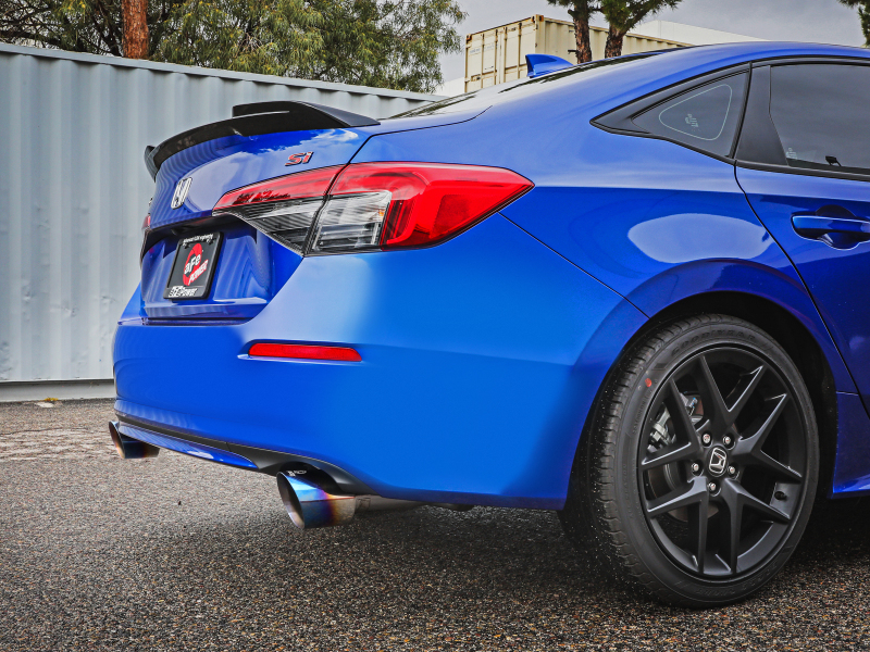aFe POWER Takeda 22-23 Honda Civic Si I4-1.5L (t) 2.5in to 3in 304 SS CB Exhaust - Blue Flame Tips thumbnail 9