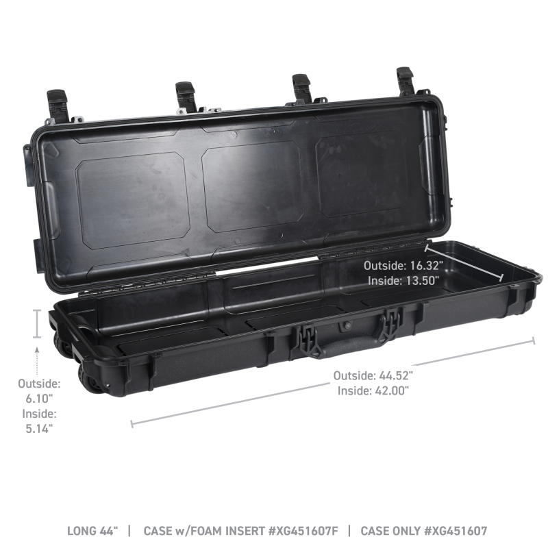 Go Rhino XVenture Gear Hard Case - Long 44in. / Lockable / IP67 / Automatic Air Valve - Tex. Black thumbnail 9