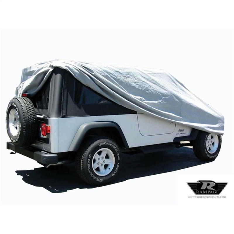 Rampage 2004-2006 Jeep Wrangler(TJ) LJ Unlimited Car Cover - Grey thumbnail 2
