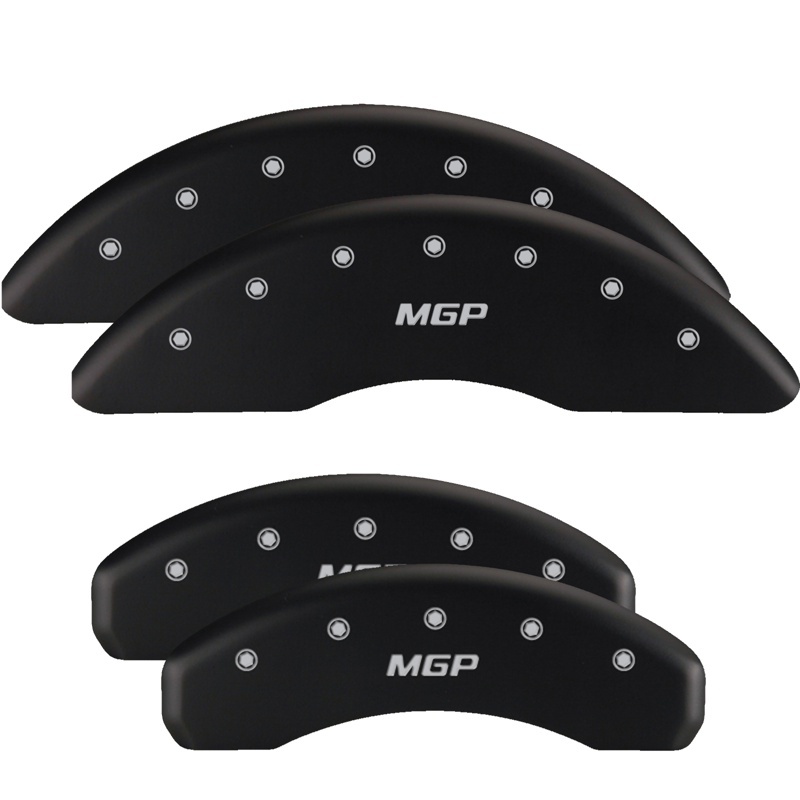 MGP 4 Caliper Covers Engraved Front & Rear Bowtie Red finish silver ch thumbnail 2