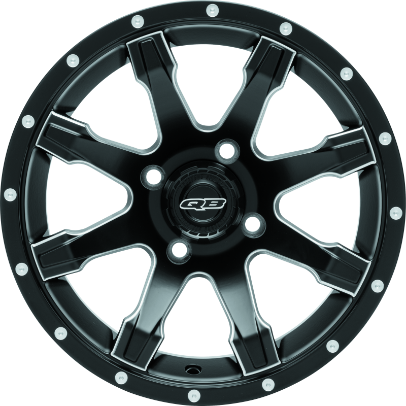 Quadboss Grinder Matte Black Machined Wheels 608506 GRINDER 14X7 4/110 5+2 thumbnail 3