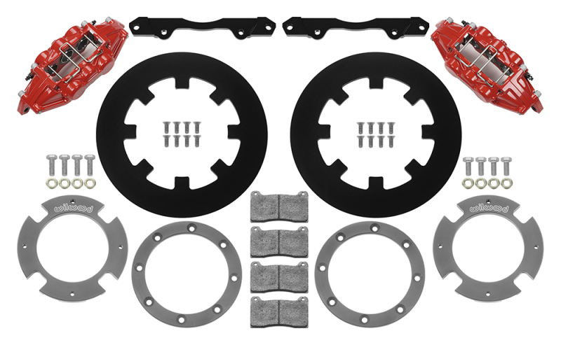 Wilwood 17-21 Can-Am X3RS Red 6-Piston Front Kit 11.25in - Undrilled Rotors