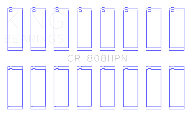 King Engine Bearings Chevrolet BBC 369-502 Gen IV/V/VI (Size Standard) Connecting Rod Bearing Set thumbnail 4