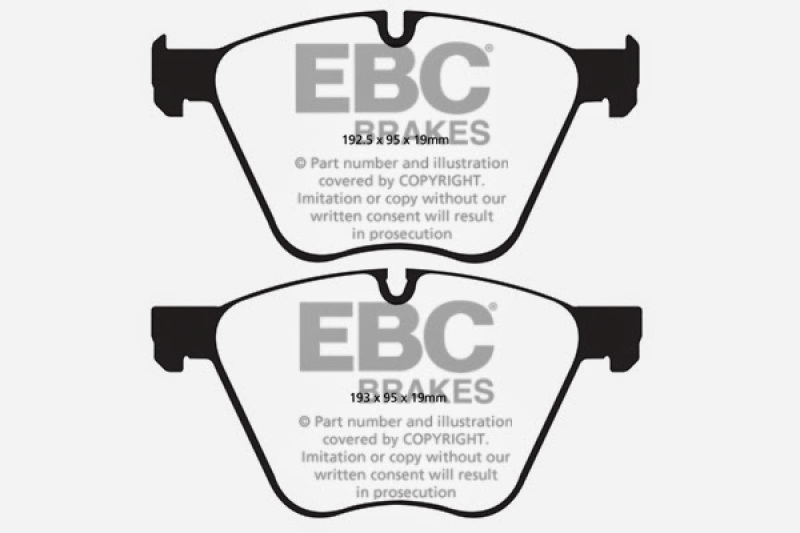 EBC 10-15 BMW X6 4.4 Twin Turbo Hybrid Redstuff Front Brake Pads thumbnail 6