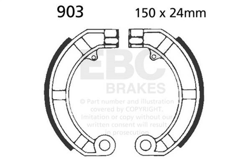 EBC 05-06 Vespa PX 150 All Models Rear Brake Shoe