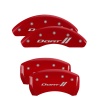 MGP 4 Caliper Covers Engraved Front & Rear With stripes/Dart Red finish silver ch thumbnail 8