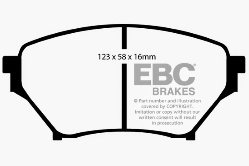 EBC 01-03 Mazda Miata MX5 1.8 (Sports Suspension) Redstuff Front Brake Pads thumbnail 5