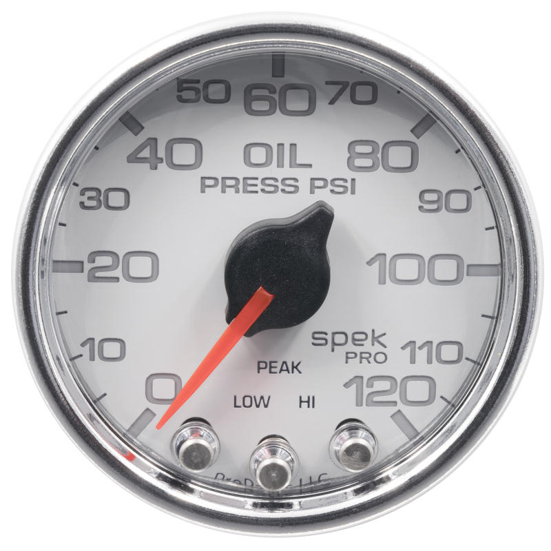 Autometer Spek-Pro 2-1/16in 0-120 PSI Digital Stepper Motor w/Peak & Warn Oil Pressure Gauge thumbnail 8