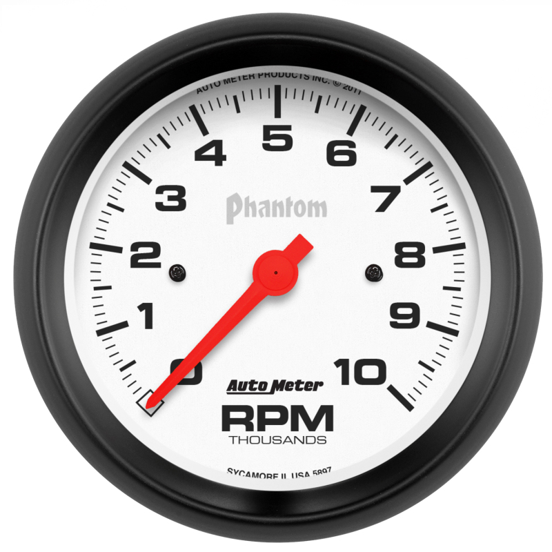 Autometer Phantom 3-3/8in 10000 PRM In-Dash Single Range Tachometer thumbnail 3