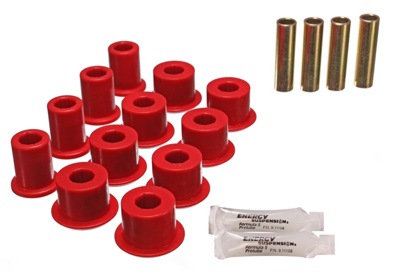 Energy Suspension 95-97 Toyota Tacoma / 89 4Runner / 89-95 Pick Up Red Rear Leaf Spring Shackle Bush thumbnail 6
