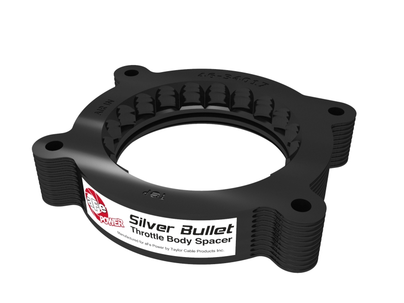 aFe 2020 Vette C8 Silver Bullet Aluminum Throttle Body Spacer / Works With Factory Intake Only - Blk thumbnail 5