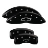 MGP 4 Caliper Covers Engraved Front & Rear Bowtie Black finish silver ch thumbnail 8