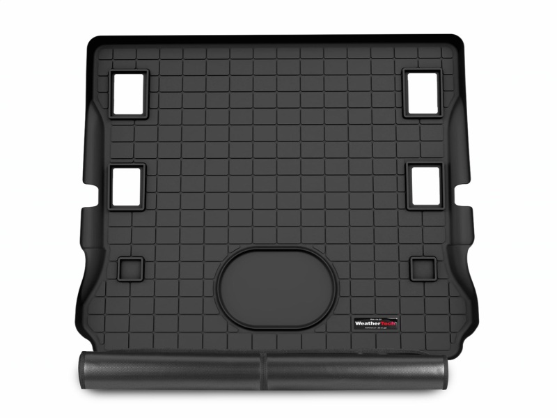 WeatherTech 2018+ Jeep Wrangler JK Cargo Liner w/ Bumper Protector - Black (Works w/Alpine 9-Spkrs)