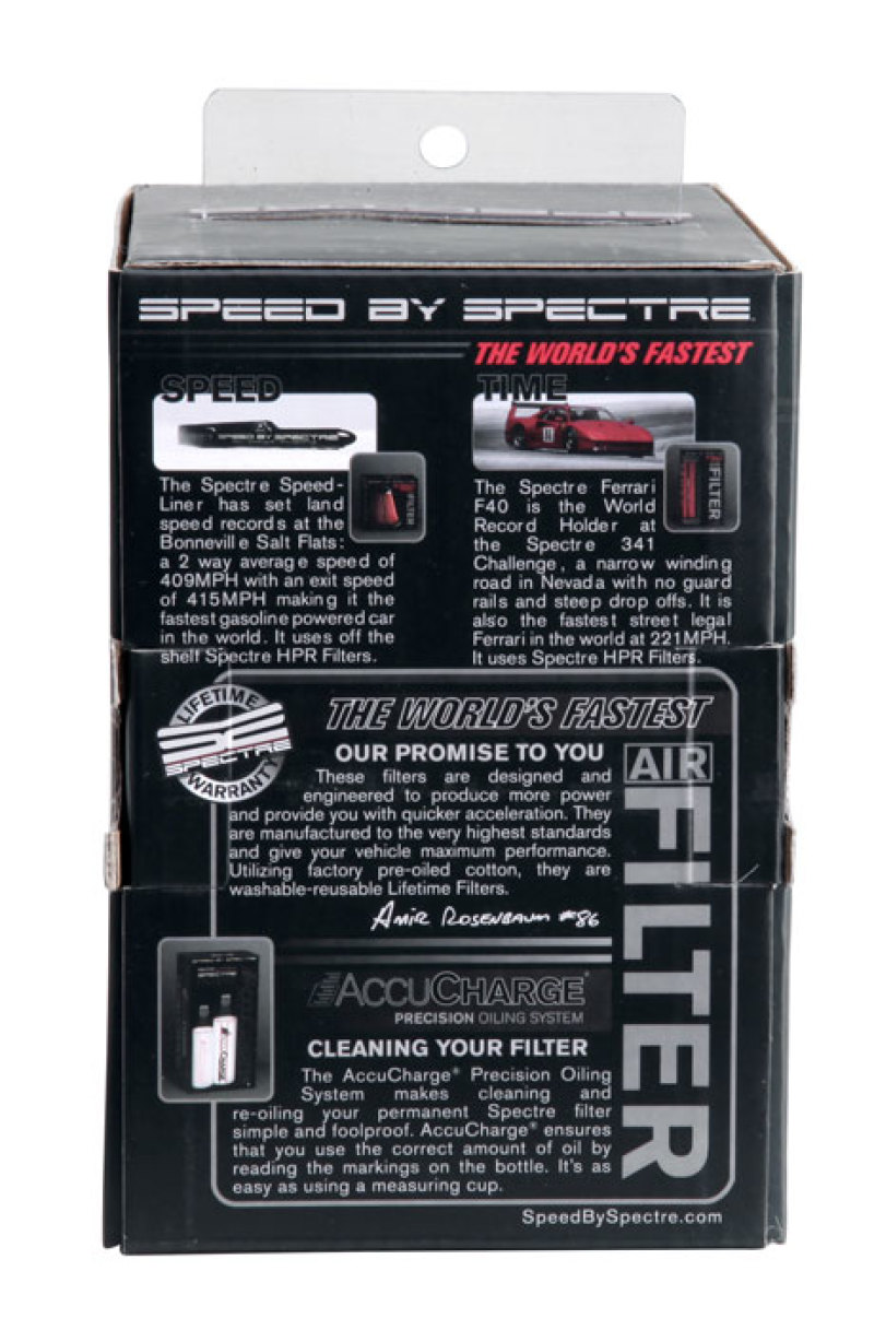 Spectre Adjustable Conical Air Filter 2-1/2in. Tall (Fits 3in. / 3-1/2in. / 4in. Tubes) - Black thumbnail 5