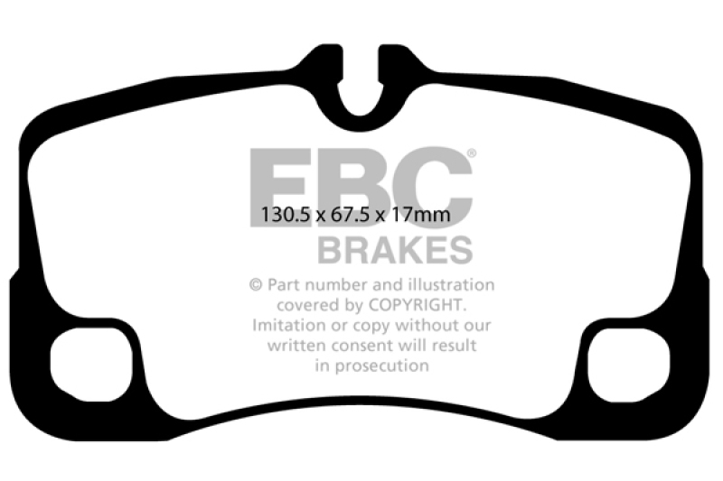 EBC 09-12 Porsche 911 (997) (Cast Iron Rotor only) 3.6 Carrera 2 Redstuff Rear Brake Pads thumbnail 4
