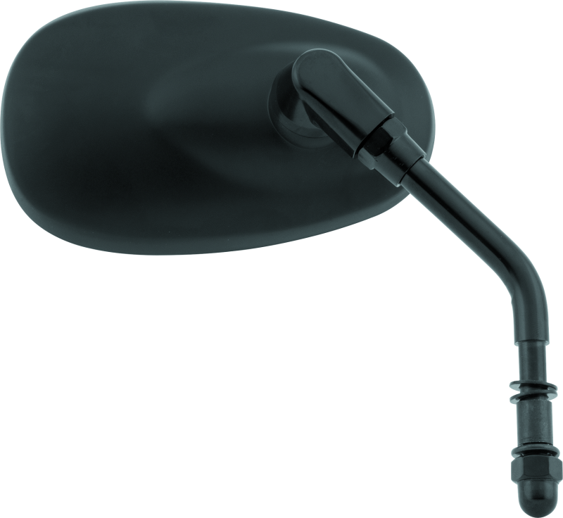 BikeMaster Harley Oval Mini Mirror - Each - Matte Black thumbnail 3