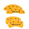 MGP 4 Caliper Covers Engraved Front Accord Rear Accord Yellow Finish Black Char 2018 Honda Accord thumbnail 5