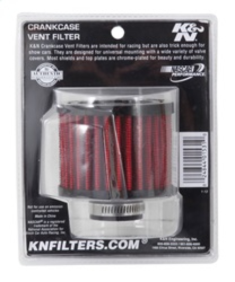 K&N 1 inch ID 3 inch OD 2.375 inch H Rubber Base Crankcase Vent Filter thumbnail 9