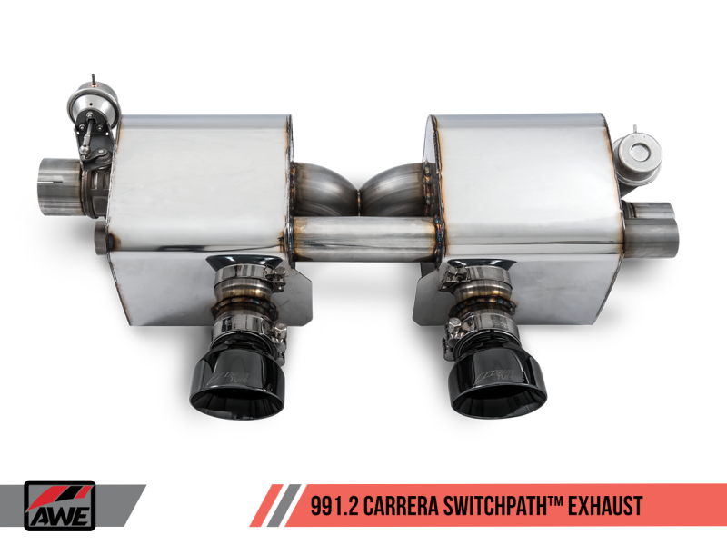 AWE Tuning Porsche 911 (991.2) Carrera / S SwitchPath Exhaust for PSE Cars - Diamond Black Tips thumbnail 9