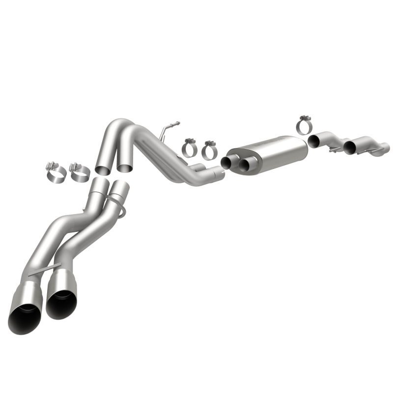 MagnaFlow 11 Ford F-150 3.7L/5.0L/6.2L SS Catback Exhaust Dual Same Side Exit w/ 3.5in SS Tips thumbnail 3