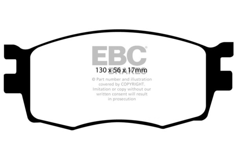 EBC 06-11 Hyundai Accent 1.6 Redstuff Front Brake Pads thumbnail 3