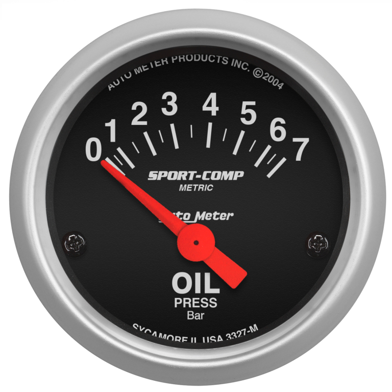 Autometer Sport-Comp 52mm 0-7 Bar Short Sweep Electronic Oil Pressure Gauge thumbnail 8