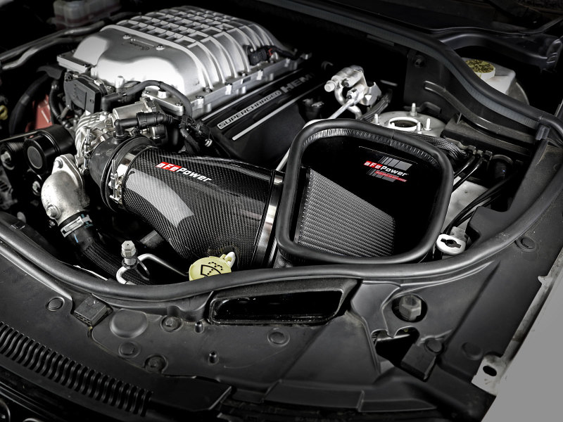 aFe Track Series Carbon Fiber Pro Dry S AIS - 2018 Jeep Grand Cherokee Trackhawk (WK2) V8-6.2L(SC) thumbnail 7