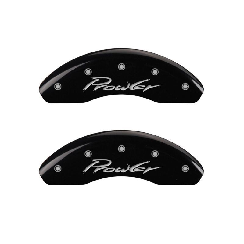 MGP 4 Caliper Covers Engraved Front & Rear Prowler Black finish silver ch thumbnail 4