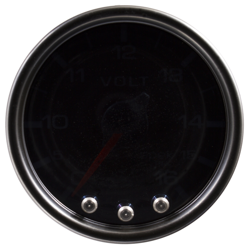 Autometer Spek-Pro Gauge Voltmeter 2 1/16in 16V Stepper Motor W/Peak & Warn Blk/Smoke/Blk thumbnail 8