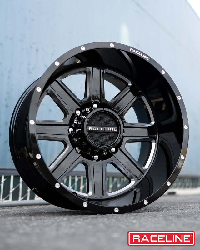 Raceline 940M Hostage 16x8in / 5x139.7 BP / 0mm Offset / 106.5mm Bore - Black & Milled Wheel thumbnail 9