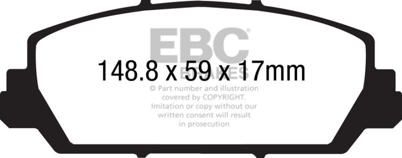 EBC 12+ Acura RDX 3.5 Greenstuff Front Brake Pads thumbnail 5