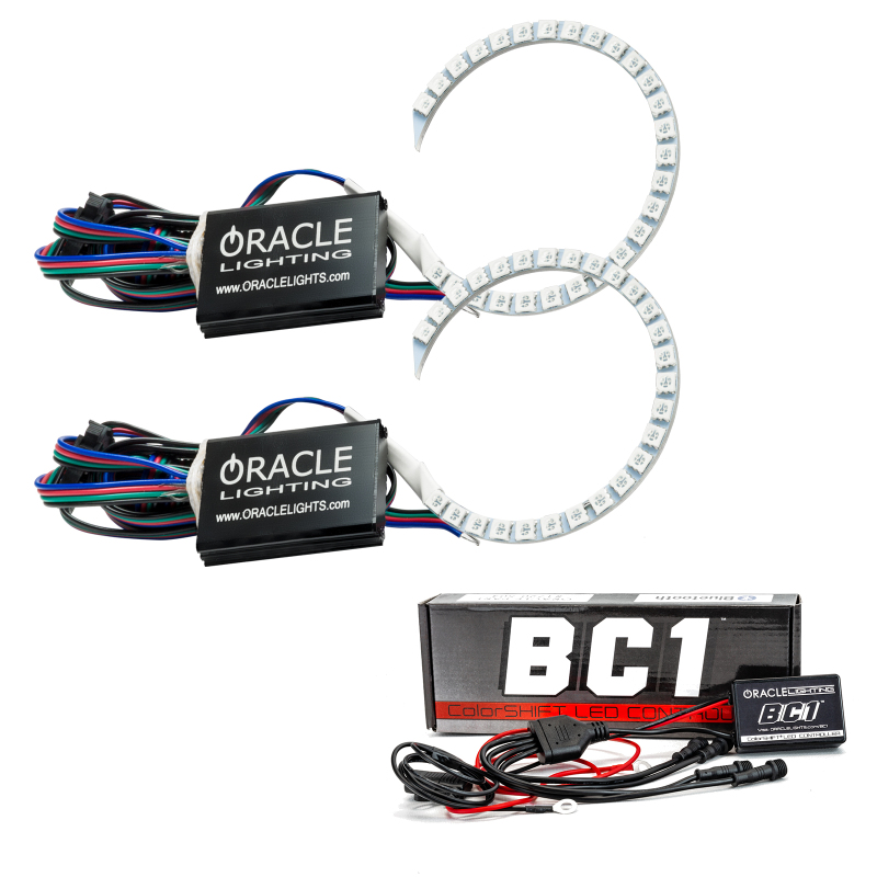 Oracle 18-21 Ford Mustang LED Headlight Halo Kit - ColorSHIFT w/ BC1 Controller thumbnail 2