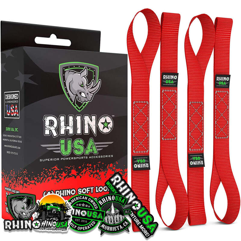 Rhino USA Soft Loops Motorcycle Tie-Down Set 4-Pack Red
Tie Strap