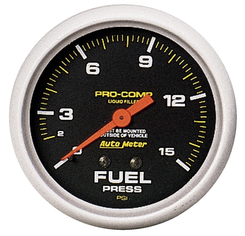 Autometer Liquid Filled Mechanical 66.7mm 0-15 PSI Fuel Pressure Gauge thumbnail 4