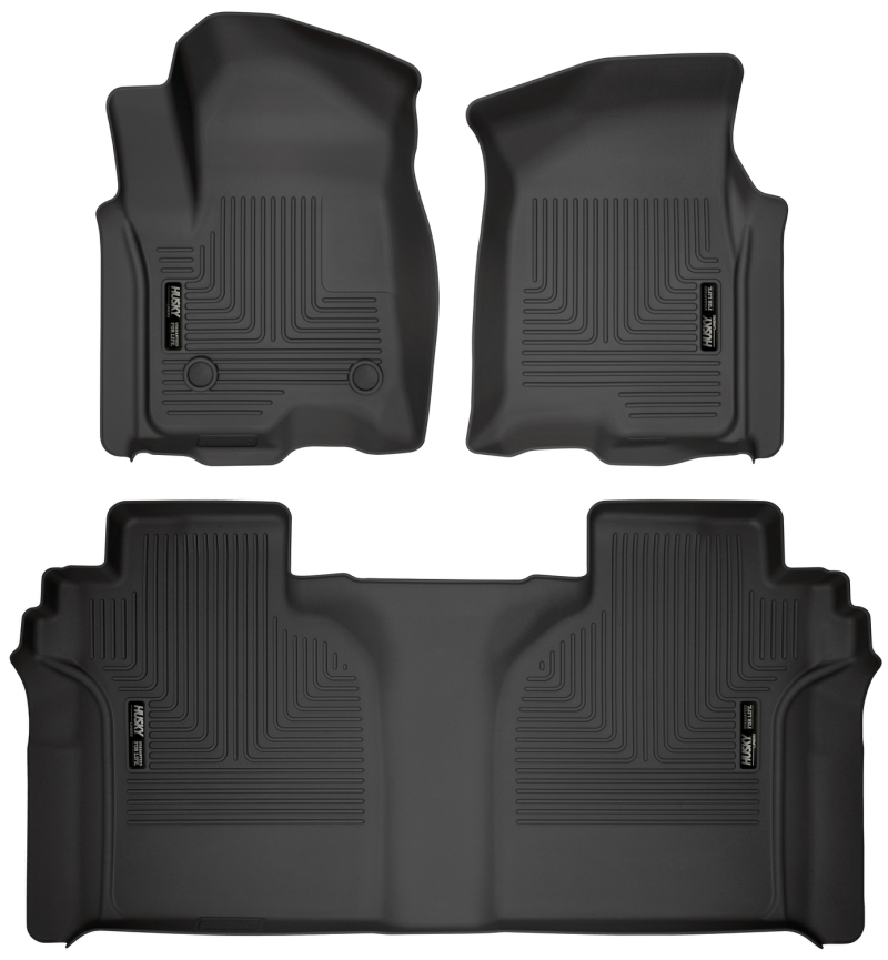 Husky Liners 19-23 Chevrolet Silverado 1500 Crew Cab WeatherBeater Blk Front & 2nd Seat Floor Liners thumbnail 3