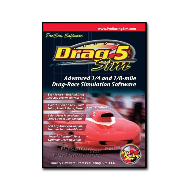 COMP Cams DragSim5 Vehicle Simulators 181601 Software, ProRacing Drag Strip Simulator, PC, Each thumbnail 3