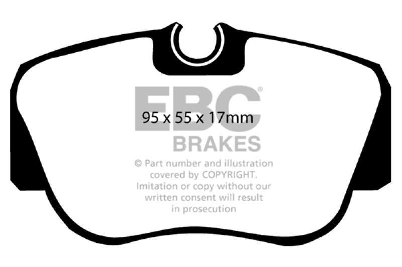 EBC 84-86 Mercedes-Benz 190/190E 2.3 Ultimax2 Front Brake Pads thumbnail 3